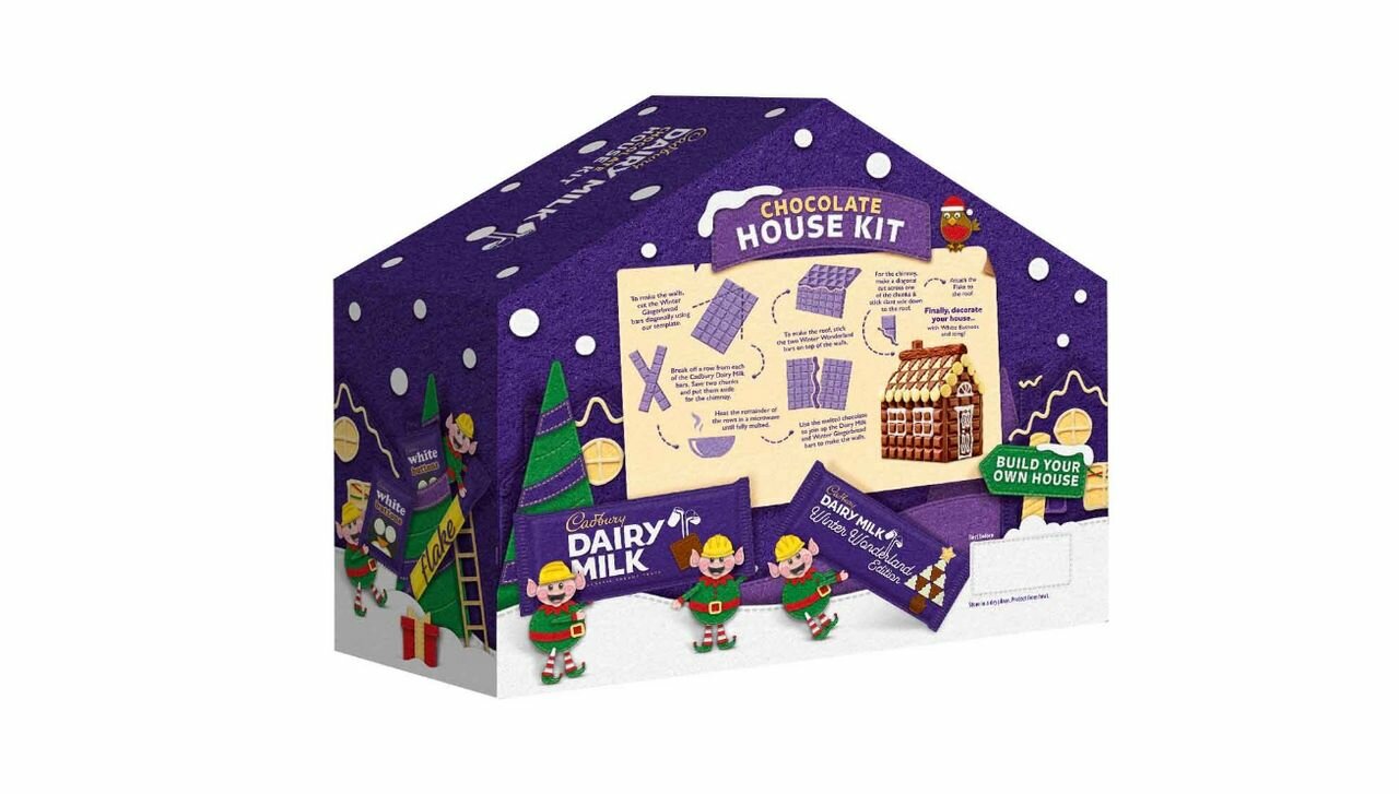 Набор шоколада CADBURY DAIRY MILK CHRISTMAS CHOCOLATE HOUSE KIT, 6шт - фотография № 4