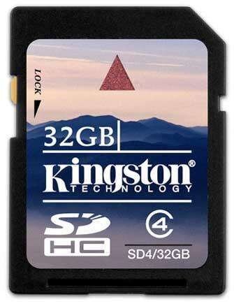 Карта памяти SD 32Gb Kingston Class 4