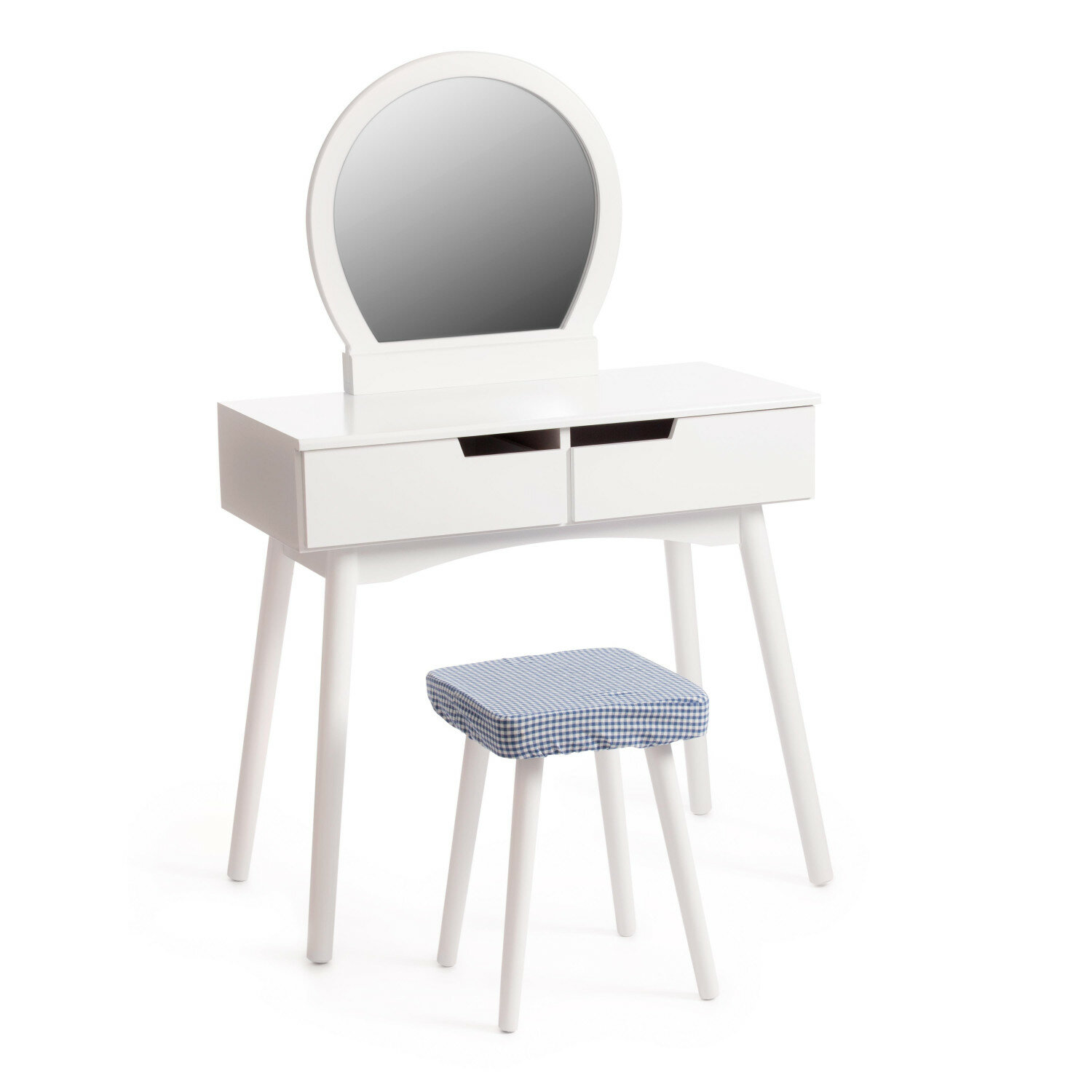 Туалетный столик с зеркалом и табуретом Tetchair Secret De Maison FABRON (mod. TT-DT033) Белый (White)