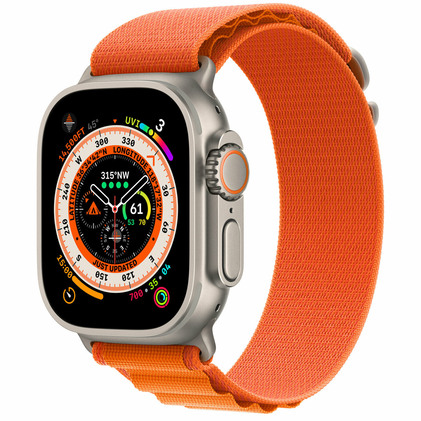 Умные часы Apple Watch Ultra 49 мм Titanium Case Alpine Loop Orange M