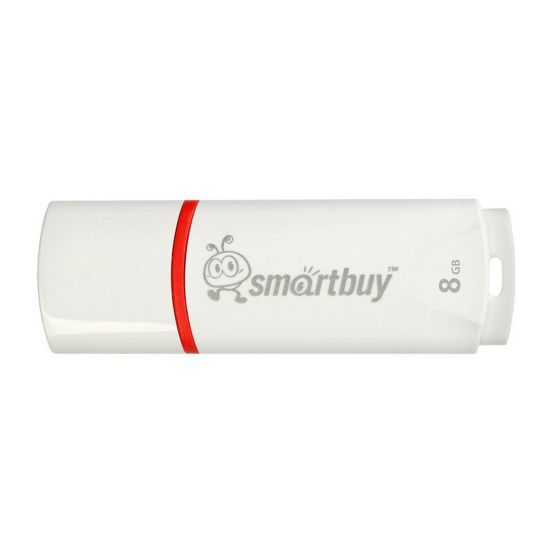 Флеш-память SmartBuy Crown 8 Gb USB 2.0 белая SB8GBCRW-W 445905