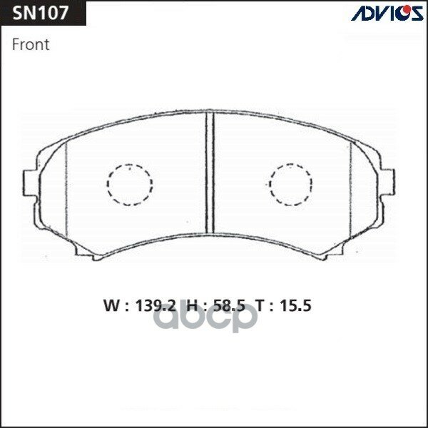 Дисковые тормозные колодки ADVICS ADVICS SN107