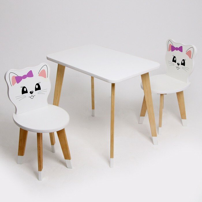Комплект из детского стола и 2 стульев «Каспер Абвиль, Кошечка» - фотография № 1