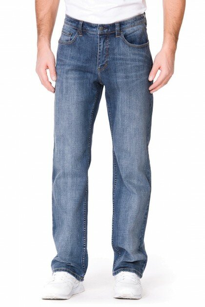 Мужские классические джинсы из хлопка WESTLAND Синие W5092 BLUE