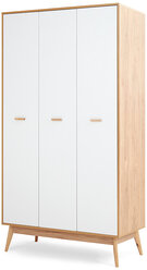 Шкаф 3-дверный SCANDICA Хортен, цвет дуб натуральный светлый, бланж