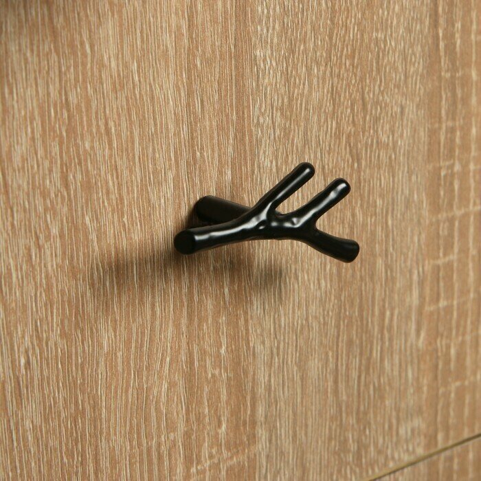 Ручка кнопка CAPPIO "Ветка", цвет черный - фотография № 5