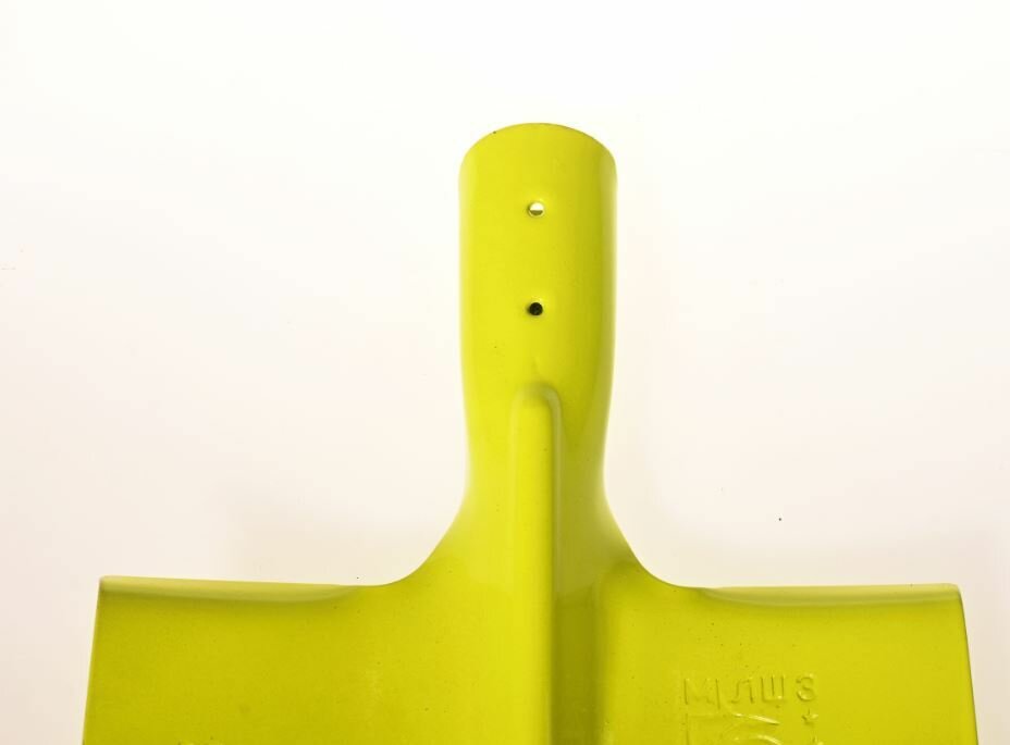 Лопата штыковая садовая лимончик (желтый) рельсовая сталь млшз (без черенка) D40 - фотография № 2