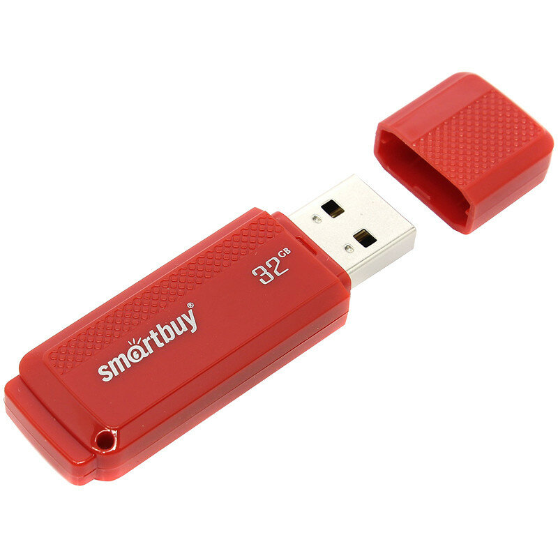 Память Smart Buy "Dock" 32GB, USB 2.0 Flash Drive, красный ( Артикул 244814 )