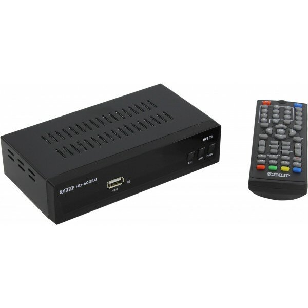 Ресивер эфирный цифровой DVB-T2 HD HD-600RU металл дисплей Эфир
