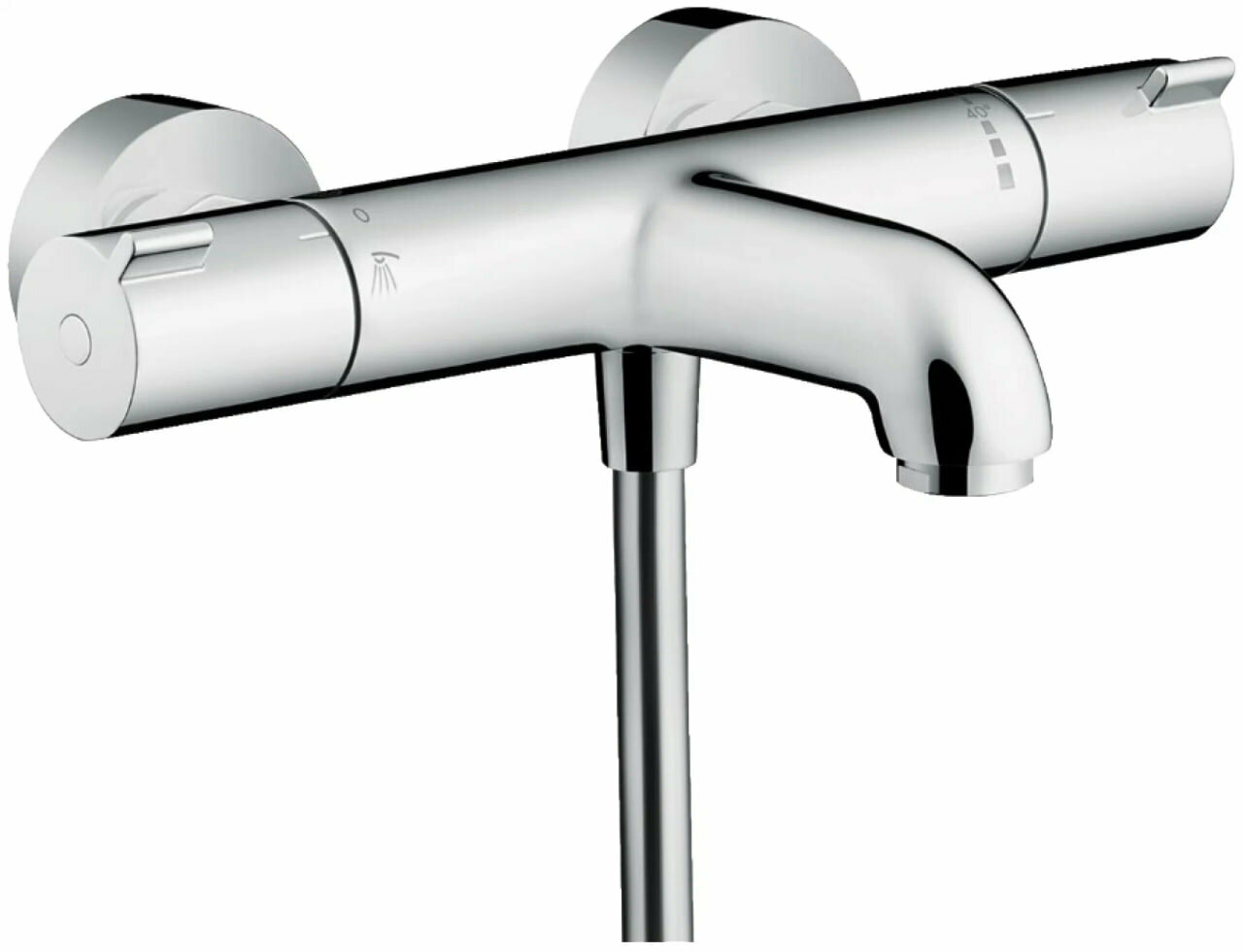 Смеситель для ванны hansgrohe Ecostat 1001 CL 13201000 серебристый