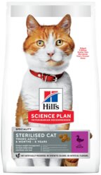 Корм Hill's Hill’S SCIENCE PLAN YOUNG ADULT STERILISED CAT DUCK для взрослых кастрированных котов и стерилизованных кошек с уткой 10 кг