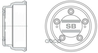 Барабан Тормозной Hyundai H-100/Porter Ii 04- D 220мм. Sangsin brake арт. SD1035