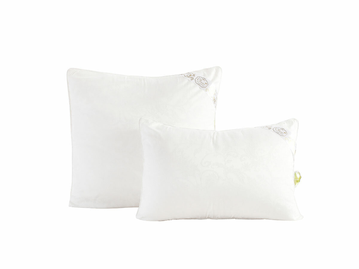 фото Шелковая подушка средней высоты Silk Dreams 001-SD Cleo (белый), Подушка 70x70 средняя