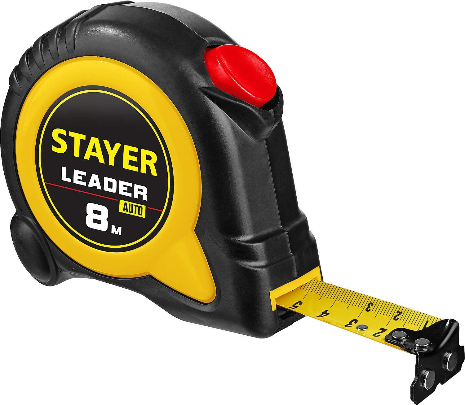 STAYER Leader 8 м х 25 мм рулетка с автостопом Professional (3402-08-25)