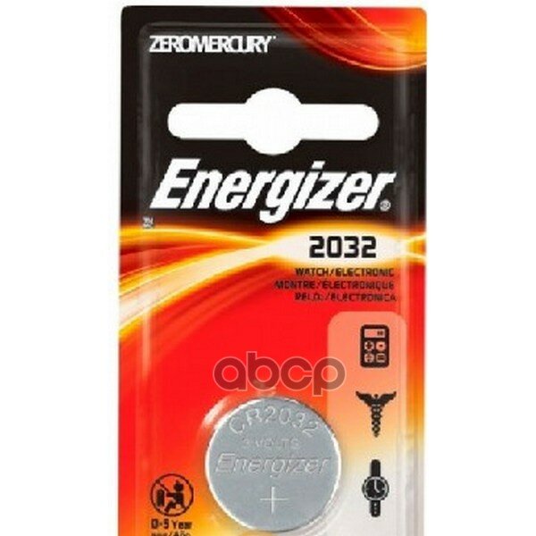 Литиевая Батарейка Energizer Cr2032 E301021302 (1шт/Упак) Energizer арт. E301021302