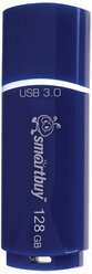 Флеш-диск 128 GB, SMARTBUY Crown, USB 3.0, синий, SB128GBCRW-Bl