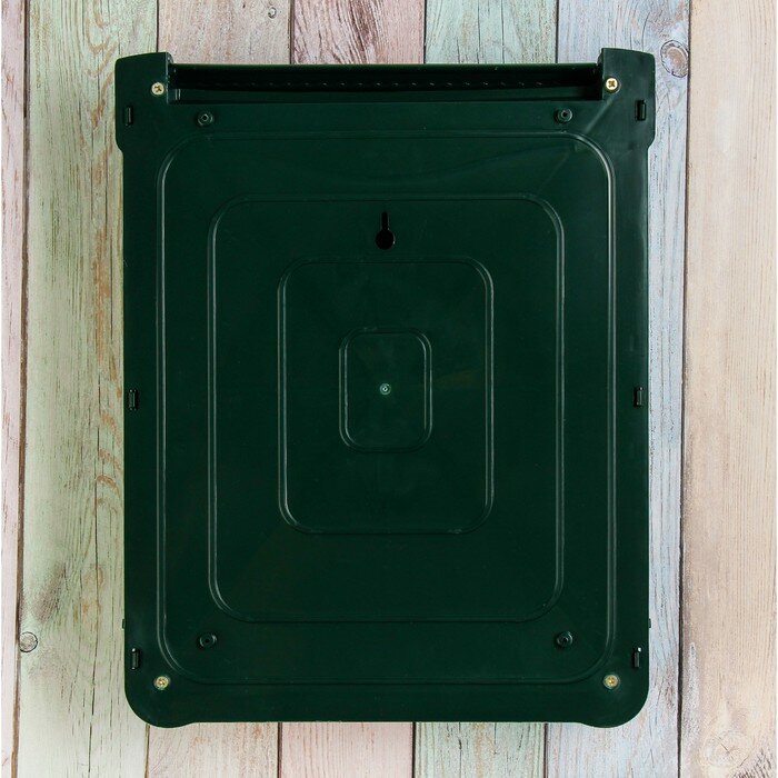 Ящик почтовый, пластиковый, «Декор», с замком, зелёный - фотография № 5