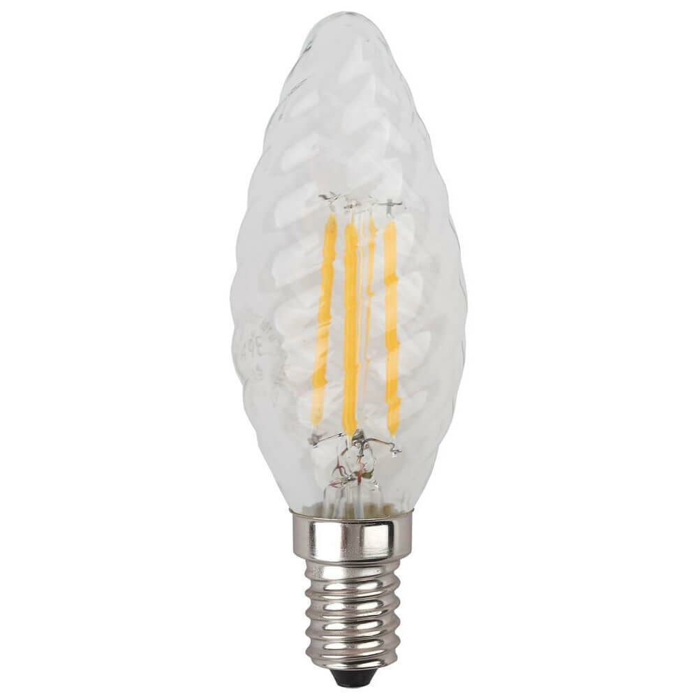 ЭРА Лампа светодиодная филаментная ЭРА E14 5W 4000K прозрачная F-LED BTW-5W-840-E14 Б0027936