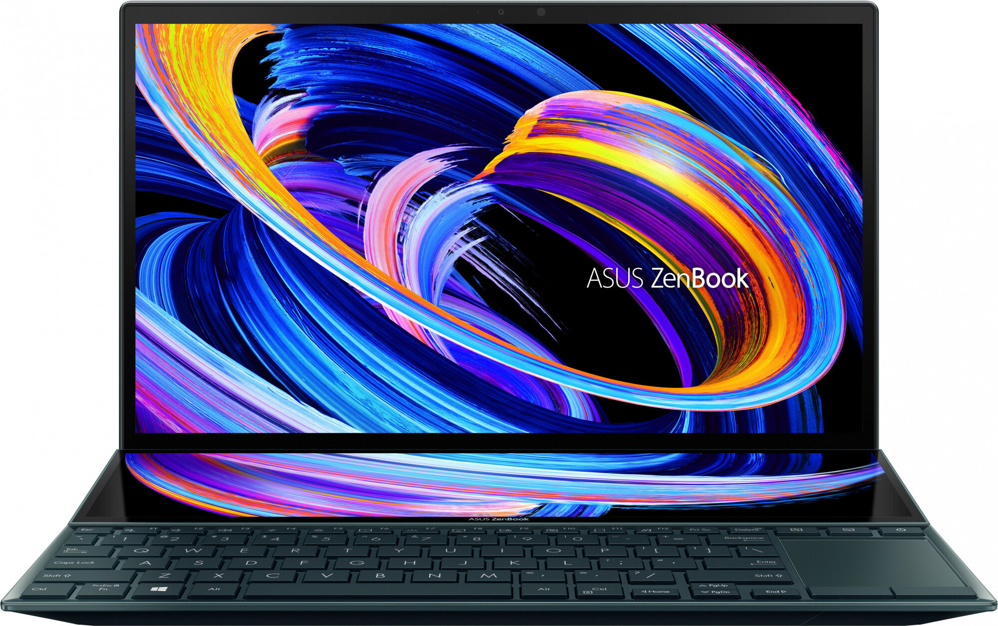 ASUS Ноутбук Asus ZenBook Duo UX482EGR-HY370W Core i7 1195G7 16Gb SSD1Tb NVIDIA GeForce MX450 2Gb 14" IPS Touch FHD (1920x1080) Windows 11 Home blue WiFi BT Cam Bag (90NB0S51-M002T0) 90NB0S51-M002T0