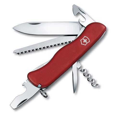 Victorinox нож forester 111 мм 12 функций с фиксатором лезвия красный