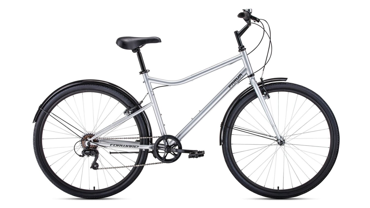 Дорожный велосипед Forward Parma 28, год 2022, ростовка 19, цвет Серебристый-Черный