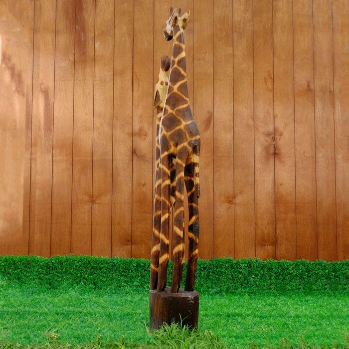 Сувенир дерево "Два сетчатых жирафа" 100х19х10 см - фотография № 3