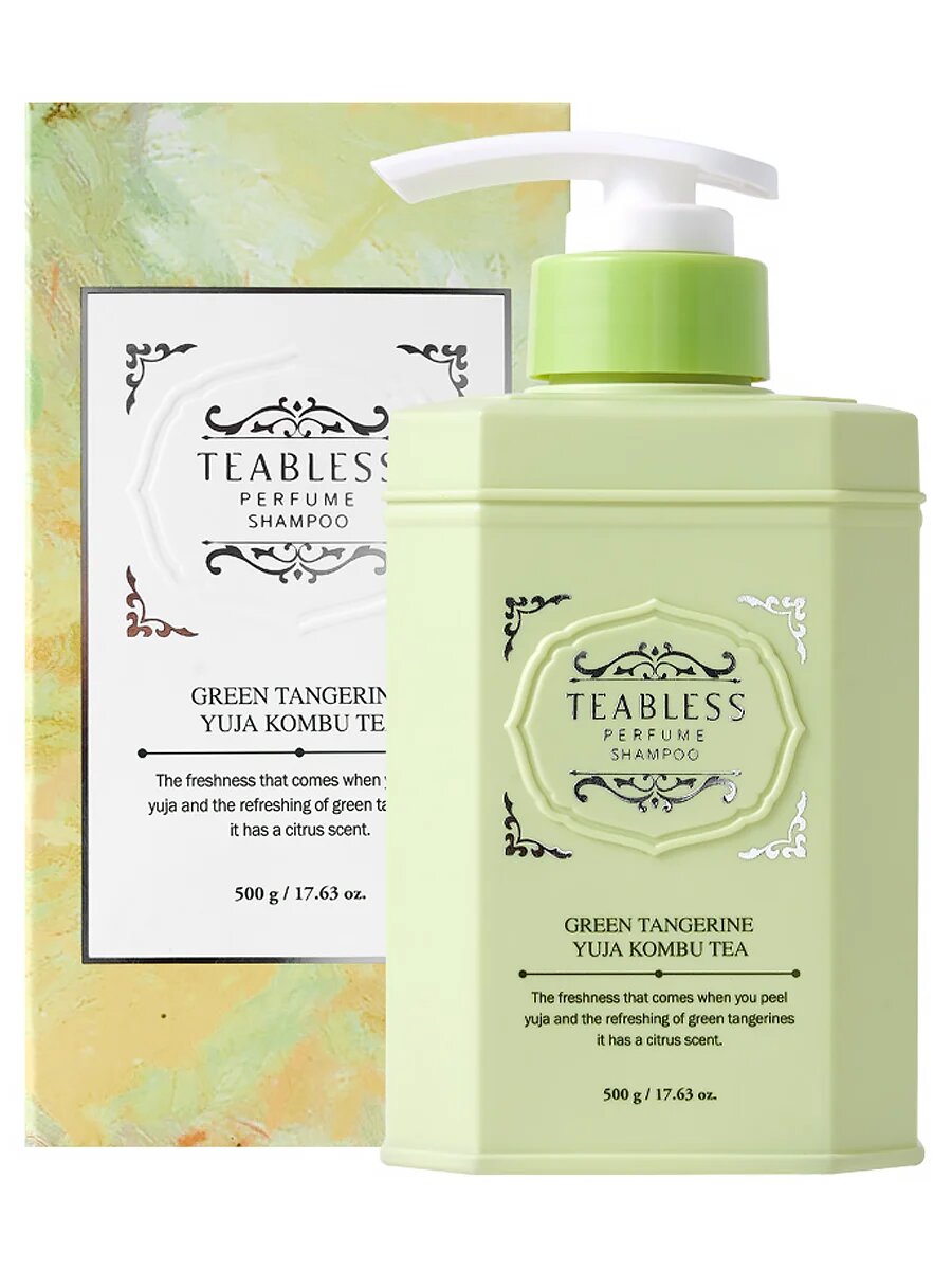 фото Парфюмированный шампунь «Зеленый мандарин» Teabless Green Tangerine Yuja Kombu Tea Perfume Shampoo 500 гр