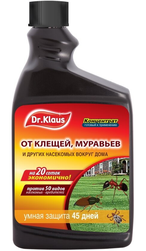 Dr.Klaus Запасной флакон концентрат от муравьев клещей и других ползающих насекомых флакон 1 литр.