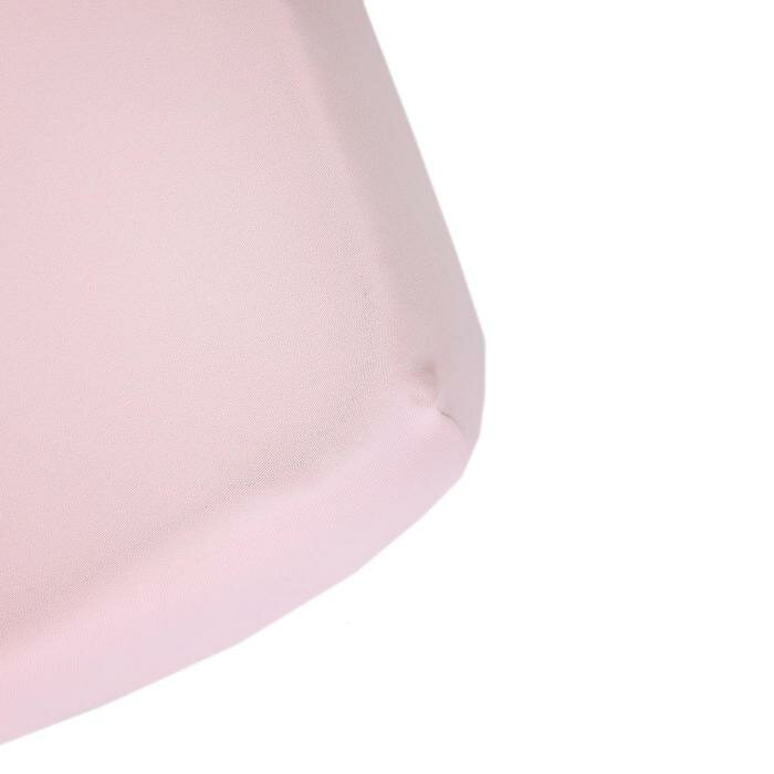 Трикотажная простыня на резинке 140х200х25см, розовый микс, кулирка - фотография № 2