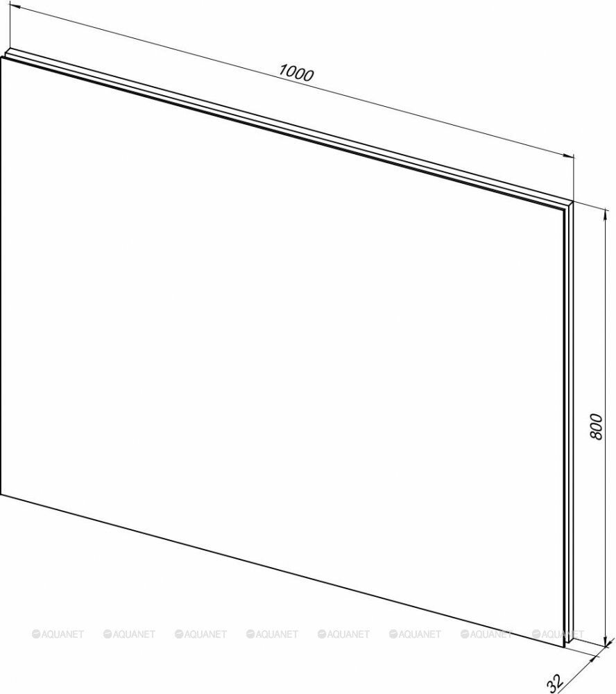 Зеркало AQUANET Гласс , 1000х800 мм - фото №5