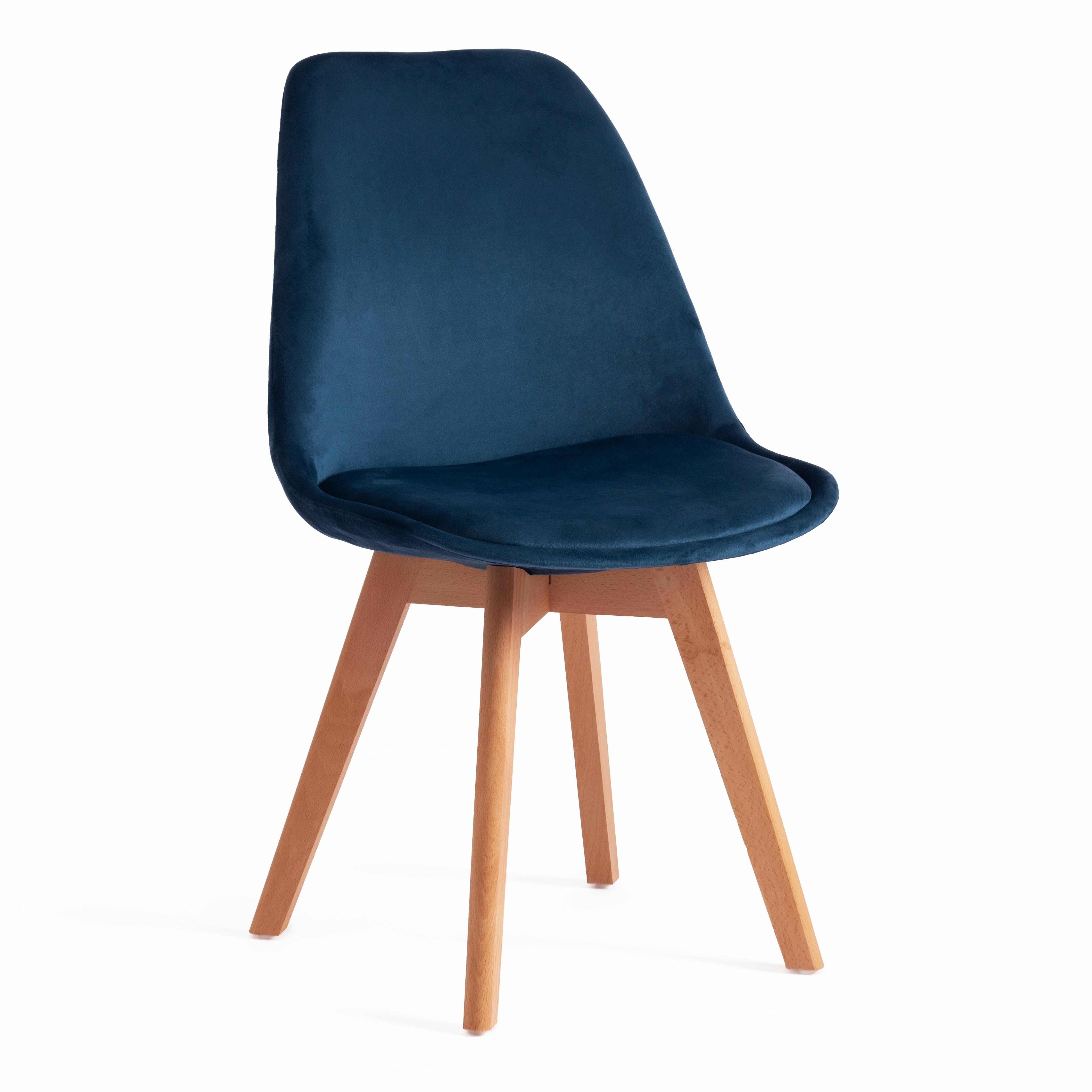 Стул TetChair TULIP SOFT (mod. 74) / 1 шт. в упаковке синий (HLR 63)/натуральный