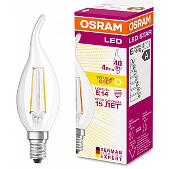 Лампа светодиодная OSRAM Led Retrofit Classic BA 40 827 E14 BA40