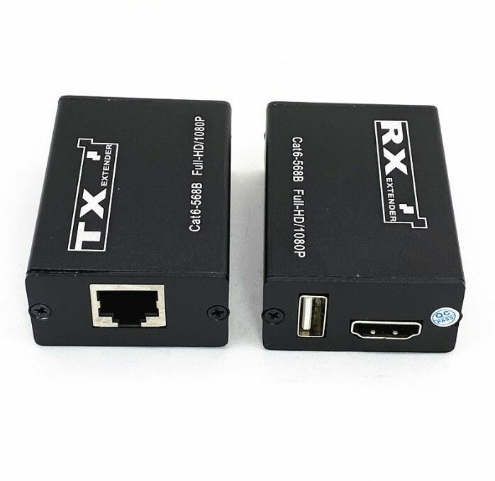 HDMI USB KVM удлинитель на 30 метров по витой паре rj45 Cat 5/6