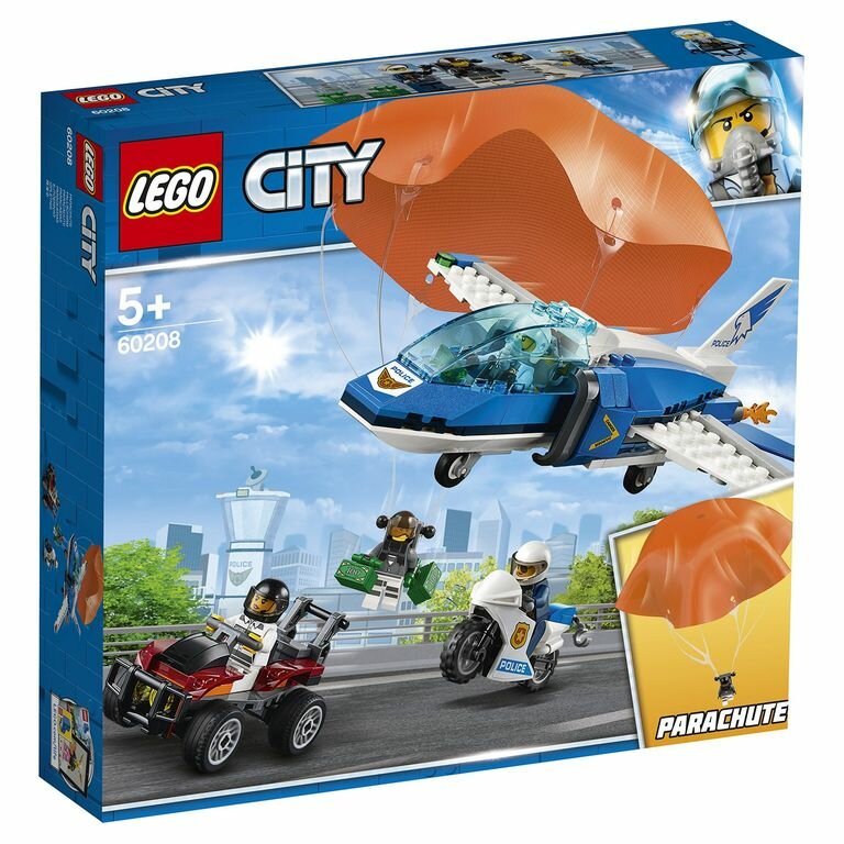 LEGO City Конструктор Воздушная полиция: арест парашютиста, 60208