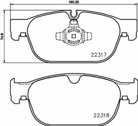 Колодки тормозные дисковые передние Volvo S90 II/V90 II/Xc90 II 14>20 BREMBO P86027