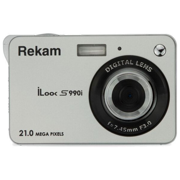 Фотоаппарат Rekam iLook S990i серебристый 21Mpix 3" 720p SDHC/MMC CMOS IS el/Li-Ion