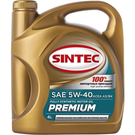 Моторное масло SINTEC Premium SAE 5W-40 синтетическое 4 л