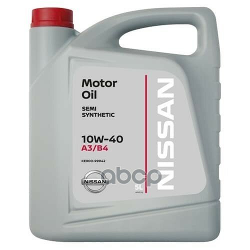 NISSAN Масло Моторное Nissan Motor Oil 10w-40 Полусинтетическое 5 Л Ke900-99942r