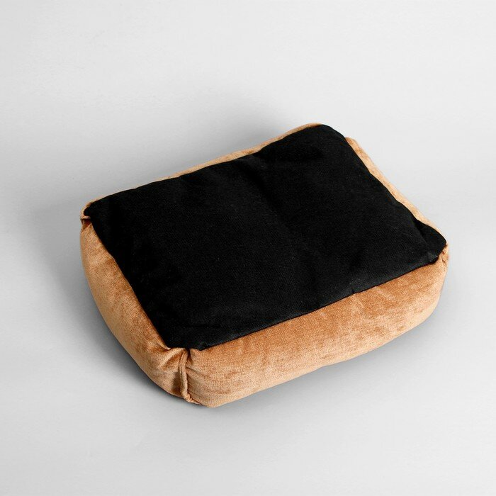 Пижон Лежанка под замшу с двусторонней подушкой, 45 х 35 х 11 см, мебельная ткань, микс цветов - фотография № 6