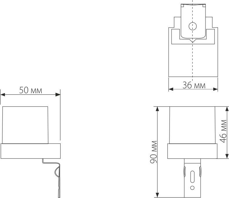 Фотореле SNS-L-06 1200W IP44 белый