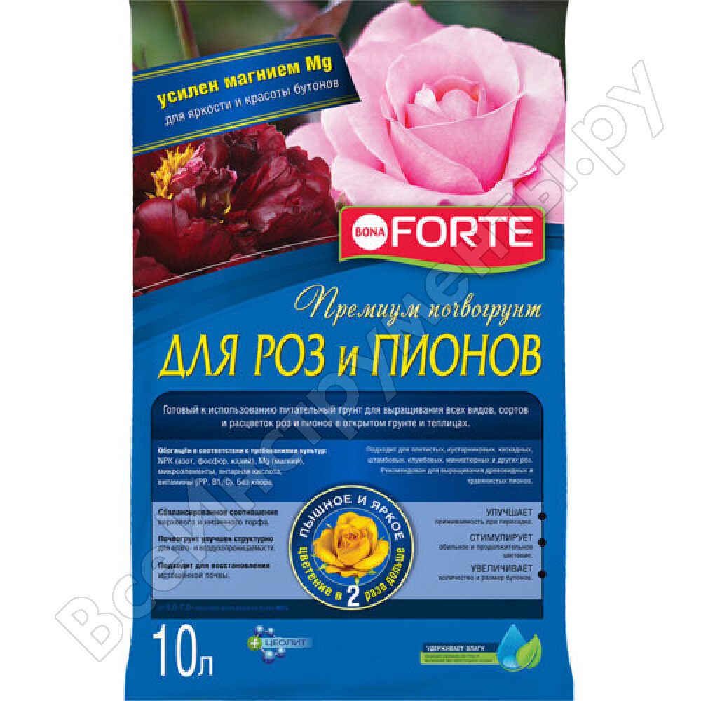 Bona Forte Грунт для роз и пионов 10л BF29010111