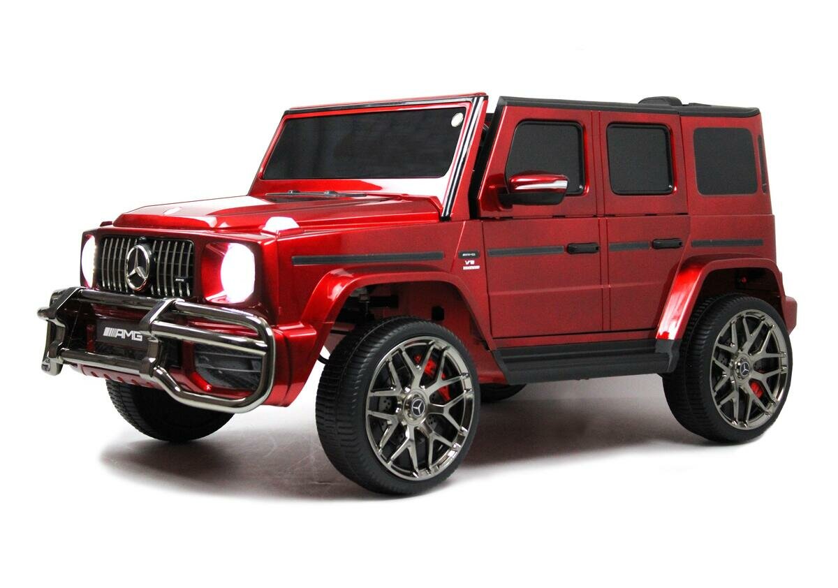 Детский электромобиль Mercedes-AMG G63 4WD (S307) вишневый глянец (RiverToys)