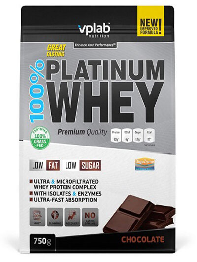 VP 100% Platinum Whey, 750 g (шоколад)