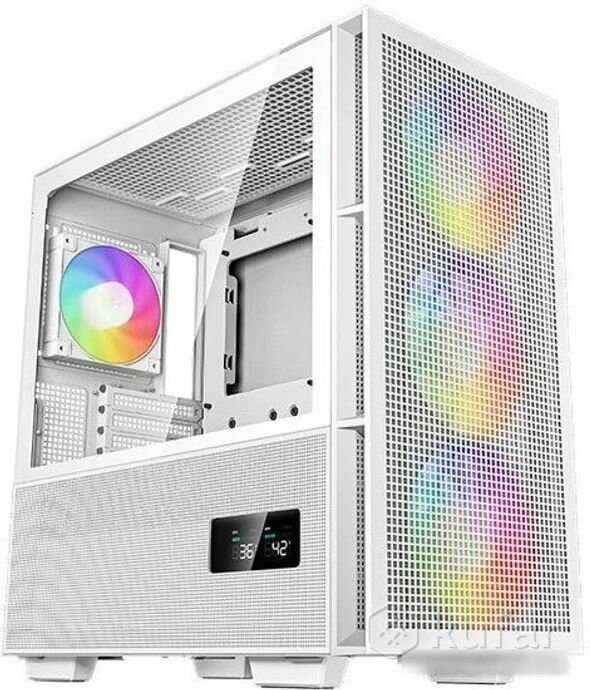 Корпус Deepcool CH560 DIGITAL WH без БП боковое окно (закаленное стекло) 3x140мм ARGB вентилятор спереди и 1x120мм ARGB вентилятор сзади белый ATX