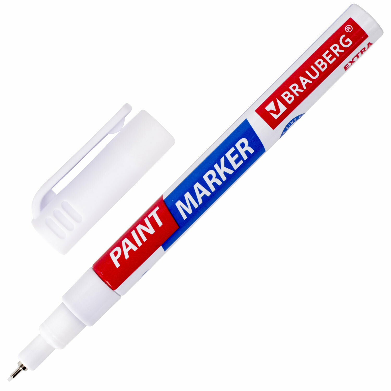 Маркер-краска лаковый Brauberg Extra, (paint marker) 1 мм, белый (151959)