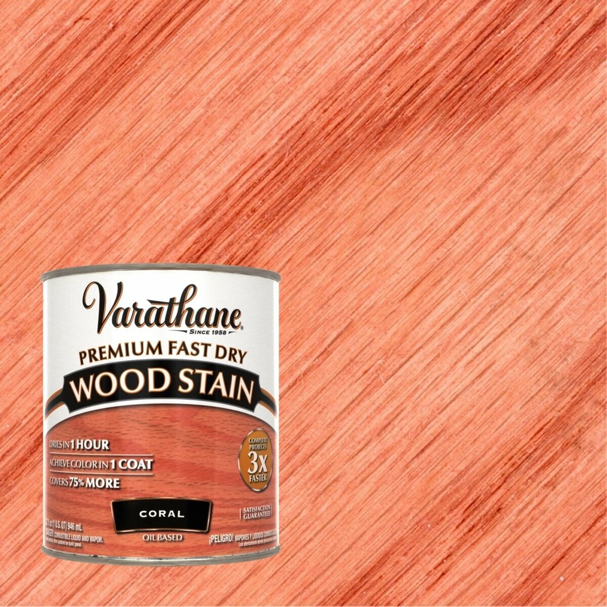 Быстросохнущая морилка на масляной основе Varathane Fast Dry Wood Stain 946 мл Коралловый 307413