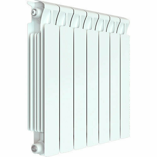 Биметаллический радиатор Rifar Monolit 500 - 7 секций, боковое подключение