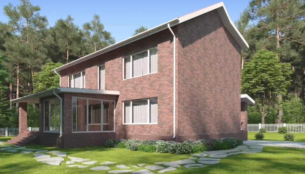 Проект жилого дома SD-proekt 22-0008 (261,03 м2, 15,2*9,45 м, керамический блок 380 мм, облицовочный кирпич) - фотография № 3