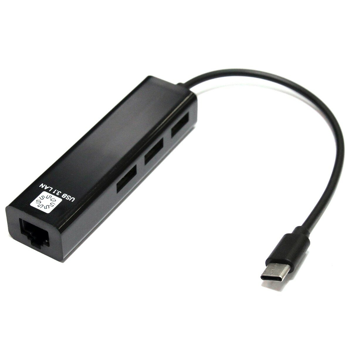 5bites UA3C-45-09BK Кабель-адаптер USB3.1 3 USB2.0 RJ45 100MB BLACK