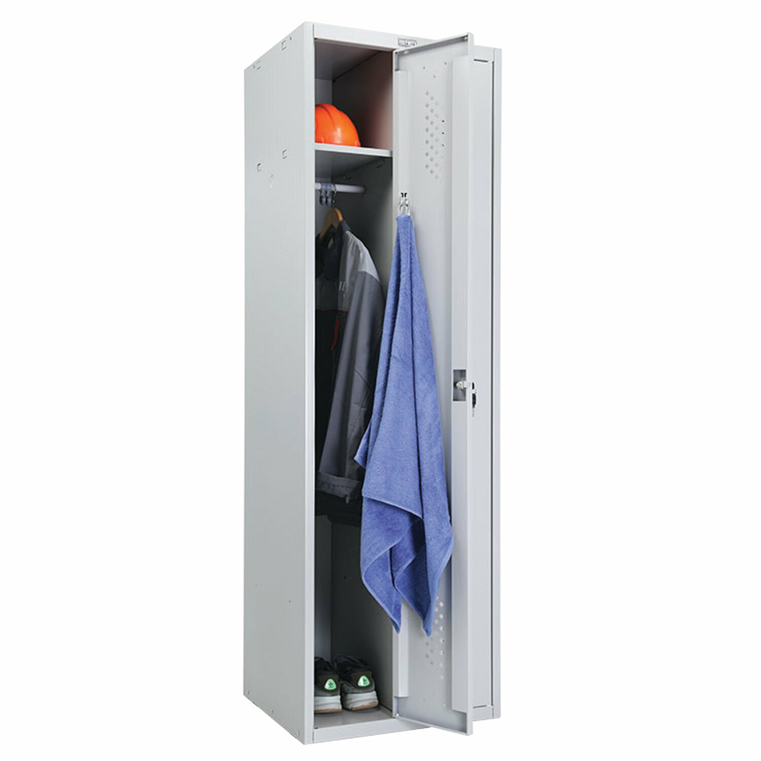 Шкаф металлический практик для одежды, двухсекционный, 1830х575х500 мм, 29 кг (LS-21) - фотография № 4